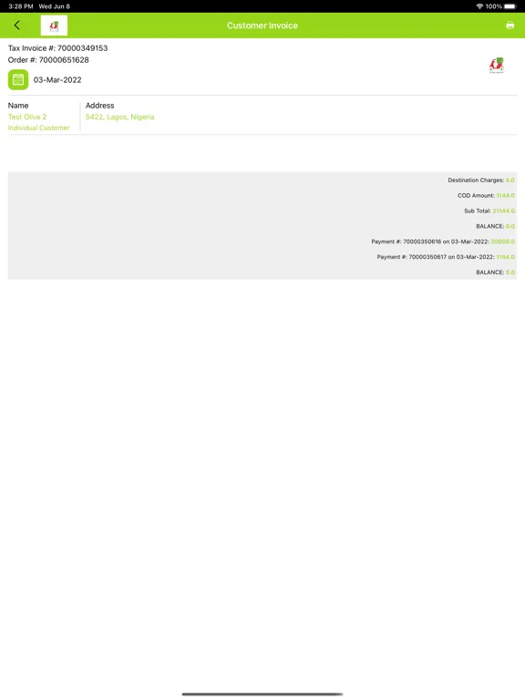 Olive Fast Track Services iPad  স্ক্রিনশট