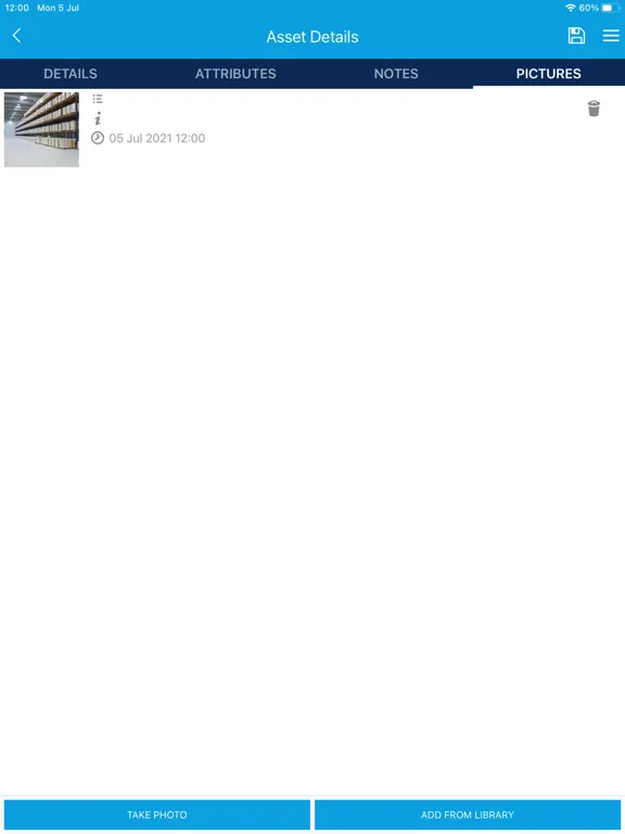 ภาพหน้าจอของ MiAssets iPad 