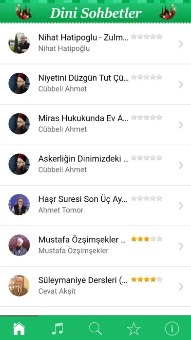 Capturas de tela do Dini Sohbetler - Dini Bilgiler - İslami Sohbetler