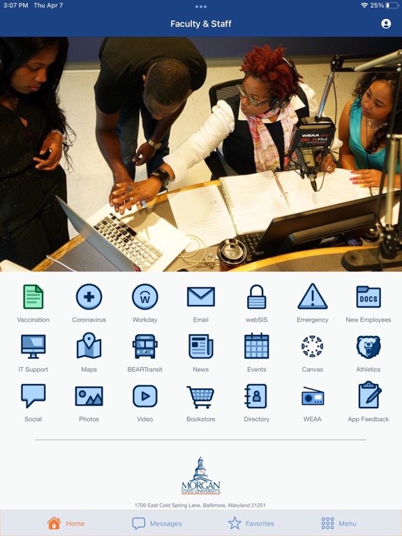 ภาพหน้าจอของ Morgan State iPad 