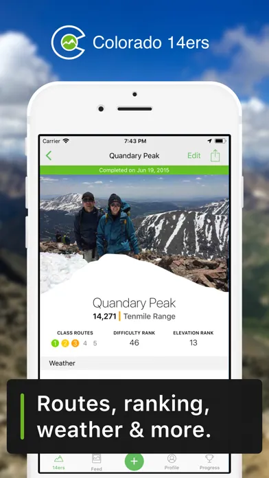 Tangkapan skrin Colorado 14ers