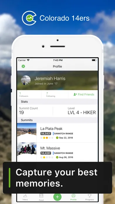 Tangkapan skrin Colorado 14ers