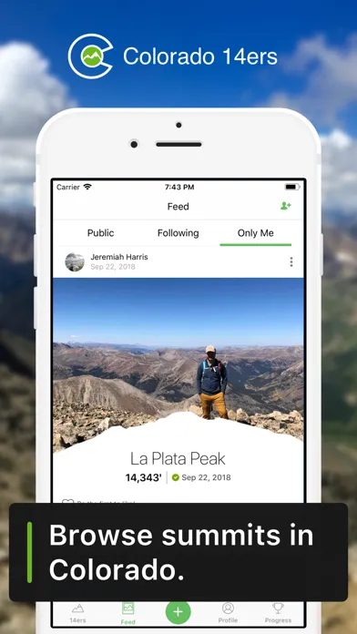 Tangkapan skrin Colorado 14ers