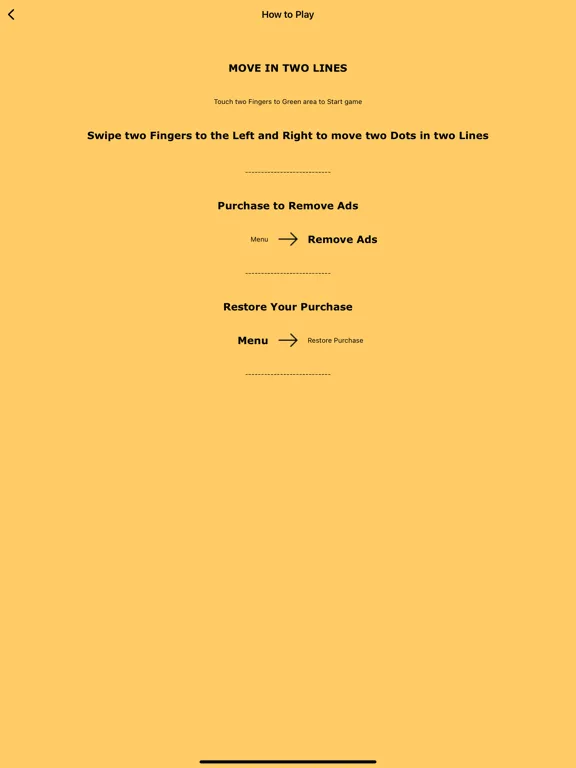 Move In Two Lines iPad  스크린샷