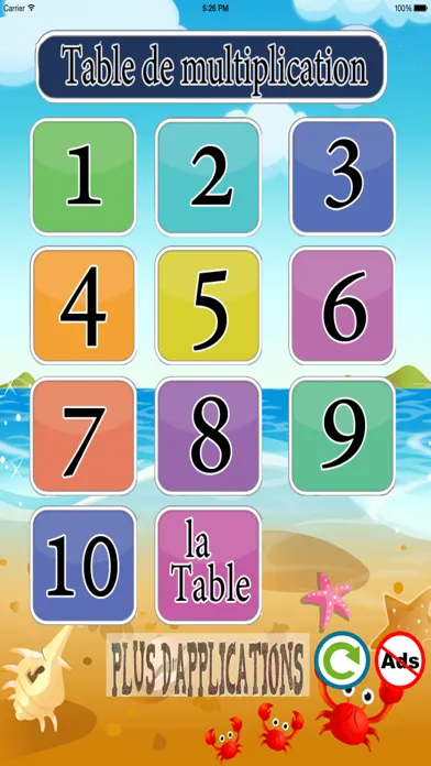 ภาพหน้าจอของ Table de multiplication lite