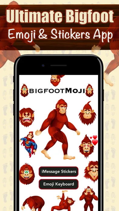 Capturas de pantalla de BigfootMoji – Crazy Sasquatch & Bigfoot Emojis