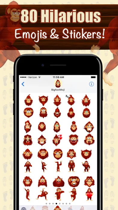 Capturas de pantalla de BigfootMoji – Crazy Sasquatch & Bigfoot Emojis