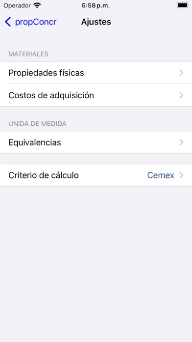 Capturas de pantalla de Proporcionamiento concreto