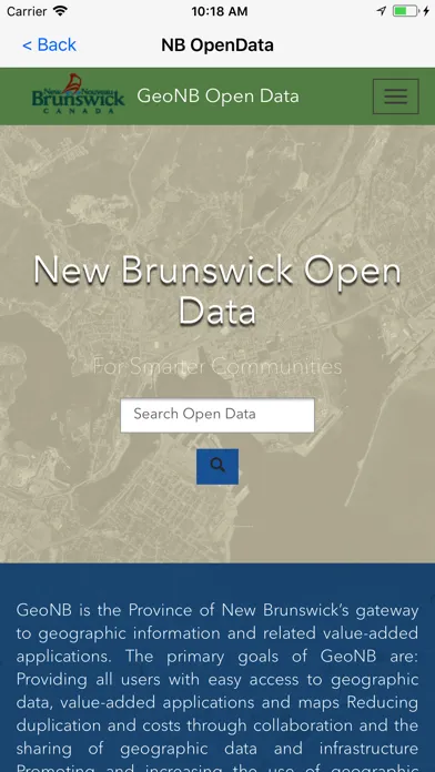 NB OpenData Screenshots