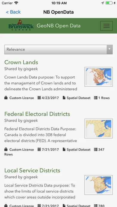 NB OpenData Screenshots