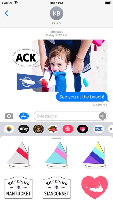 Nantucket Stickers Ekran Görüntüleri
