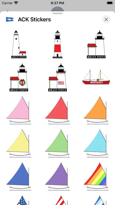 Nantucket Stickers Ekran Görüntüleri