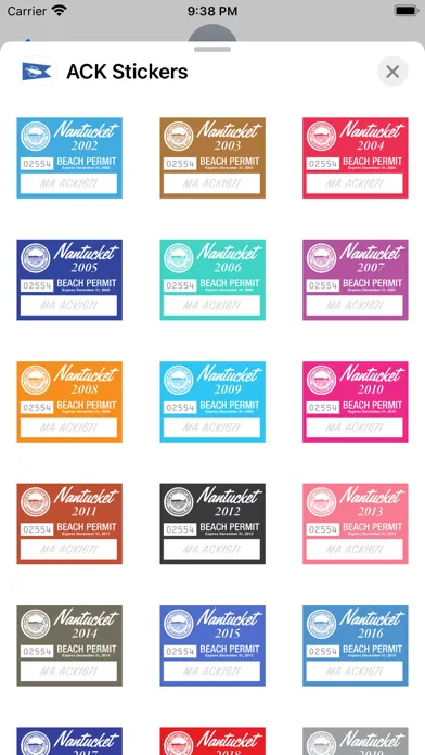 Nantucket Stickers Ekran Görüntüleri