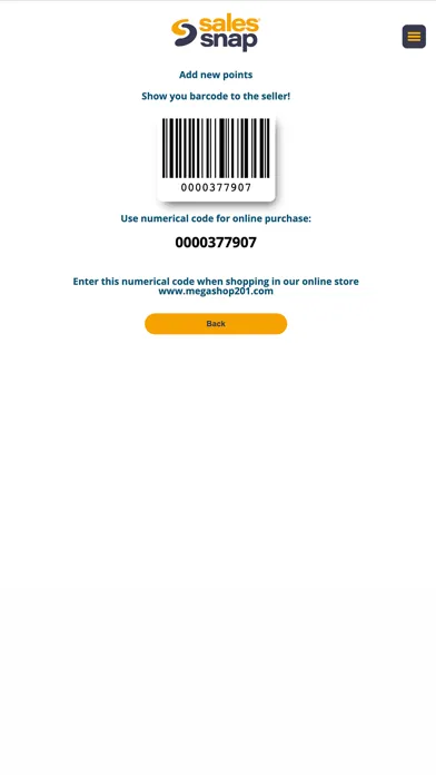Sales Snap Loyalty Screenshots