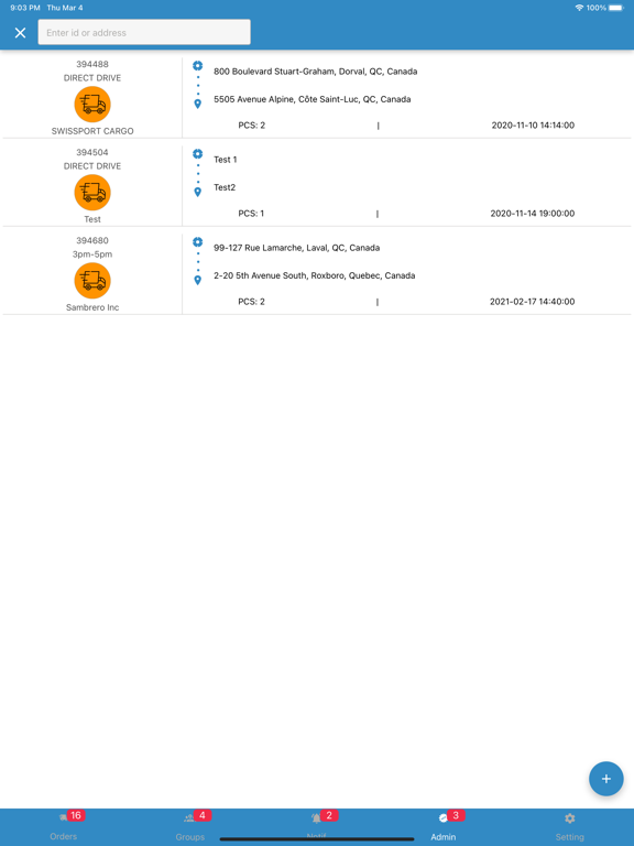 Courier Connex Mobile iPad  Screenshots