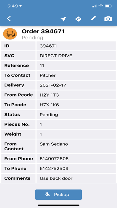 Courier Connex Mobile Screenshots