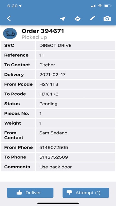 Courier Connex Mobile Screenshots