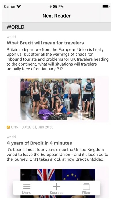 Zrzuty ekranu News Feed Reader