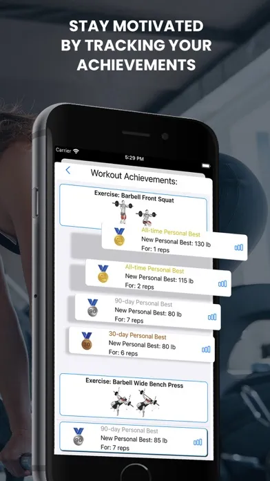 Captures d'écran de Gym Journey Workout Tracker