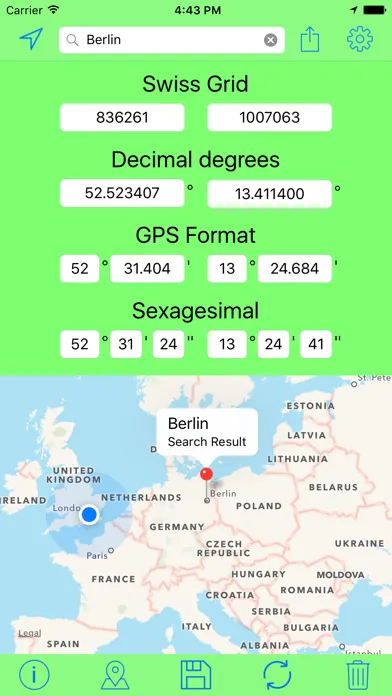 Swiss Grid Coordinates Tool سکرین شاٹس