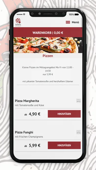 Ninas Pizza & Bistro應用截圖