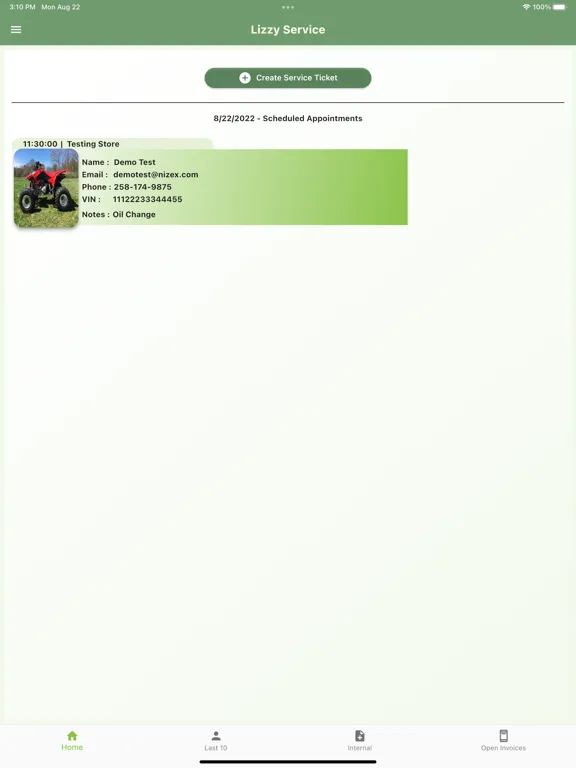 Lizzy Service iPad  স্ক্রিনশট