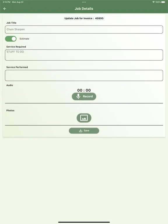 Lizzy Service iPad  স্ক্রিনশট
