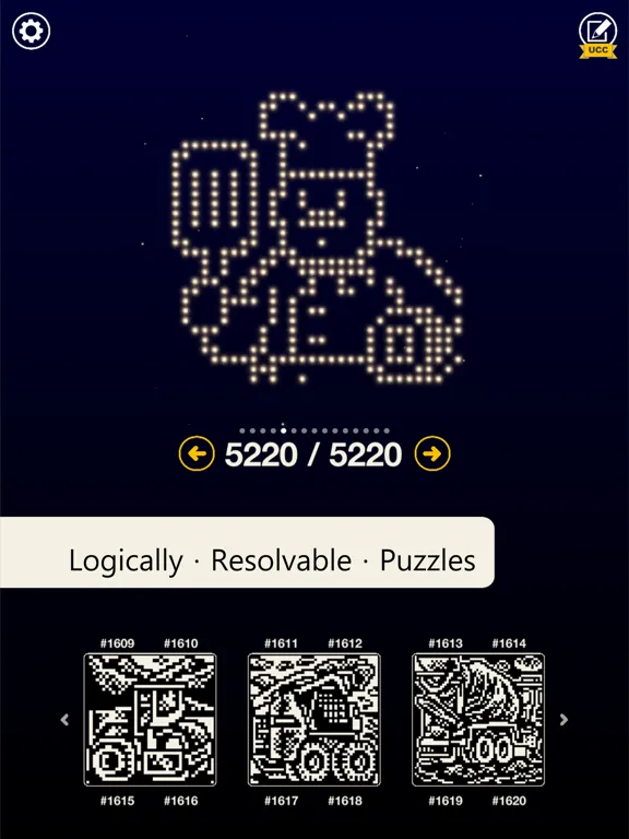 Tangkapan skrin Nonogram galaxy iPad 