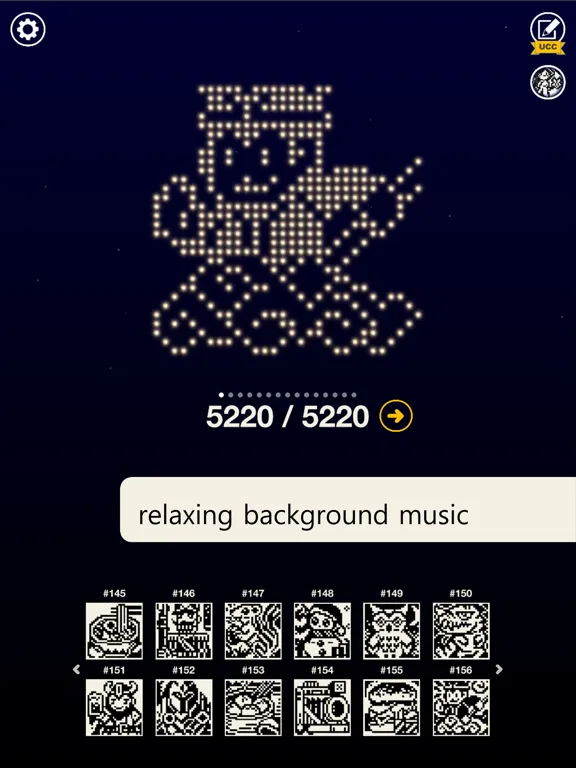 Tangkapan skrin Nonogram galaxy iPad 