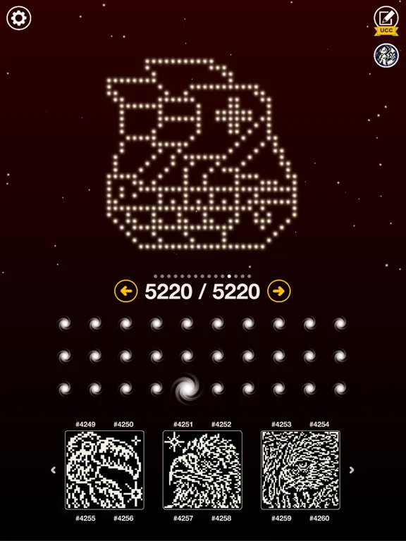 Tangkapan skrin Nonogram galaxy iPad 