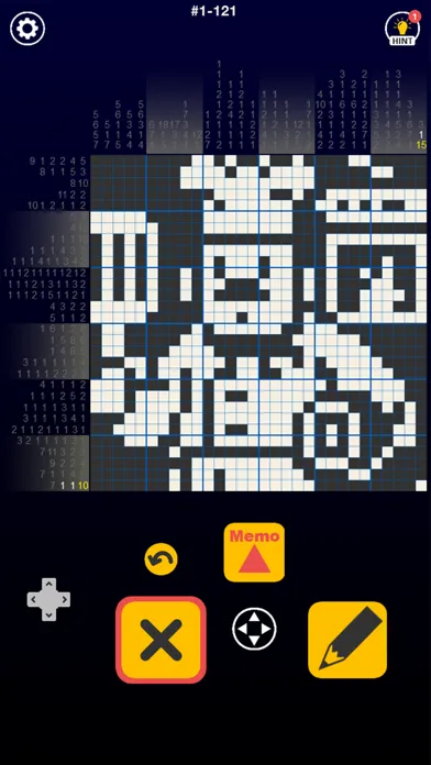 Tangkapan skrin Nonogram galaxy