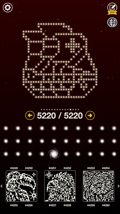 Tangkapan skrin Nonogram galaxy