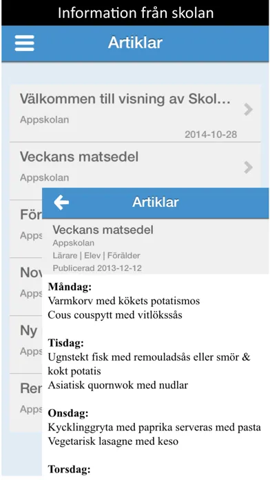 Captures d'écran de Skola 24 MobilApp