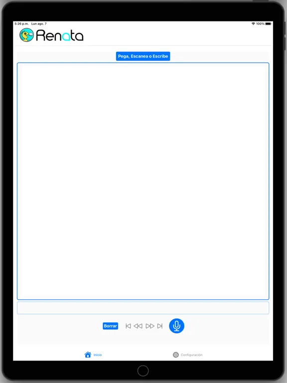 Tangkapan layar Renata iPad 