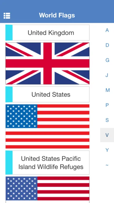 Capturas de tela do World Flags – The CIA World Factbook