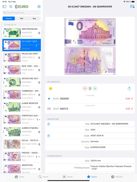 0 EURO iPad 应用截图
