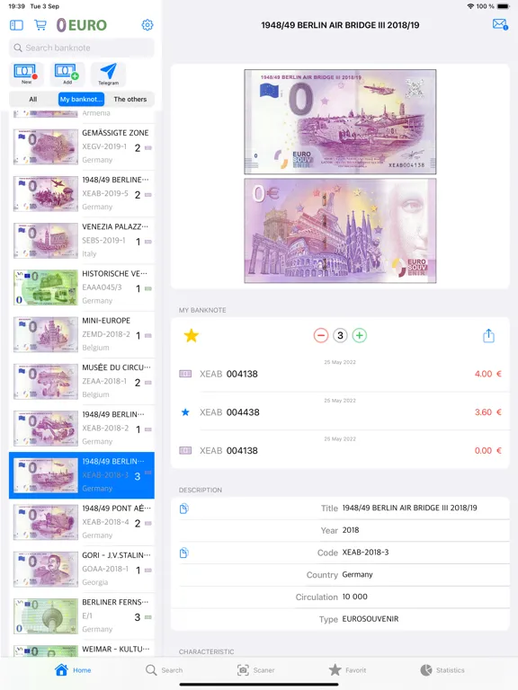 0 EURO iPad 应用截图