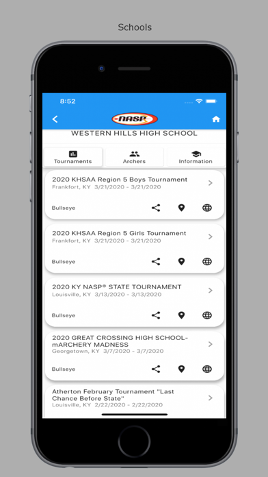 Captures d'écran de NASP® Portal