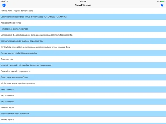 Captures d'écran de Obras Póstumas - Allan Kardec iPad 