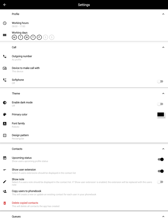 Phone2Go iPad  Screenshots