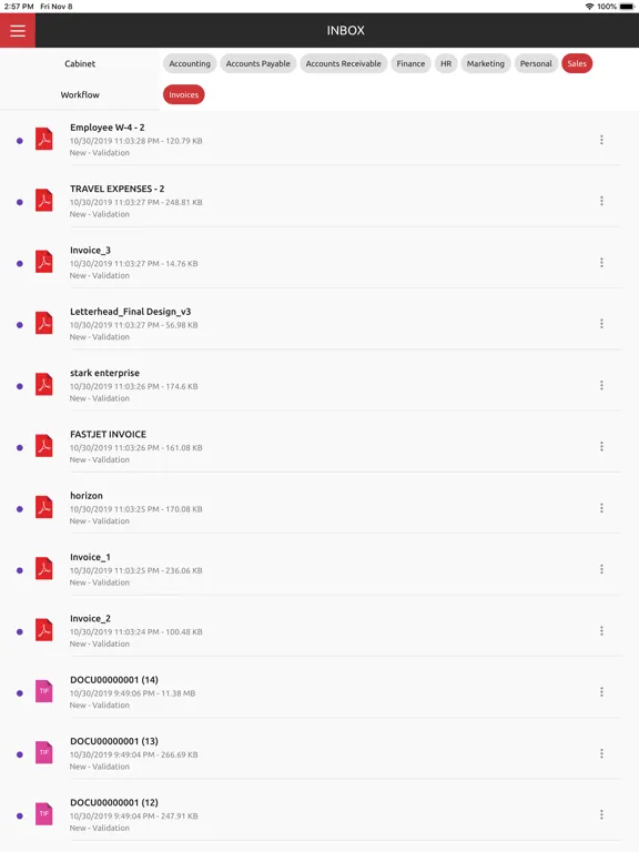 Tangkapan skrin Dokmee ECM V2 iPad 