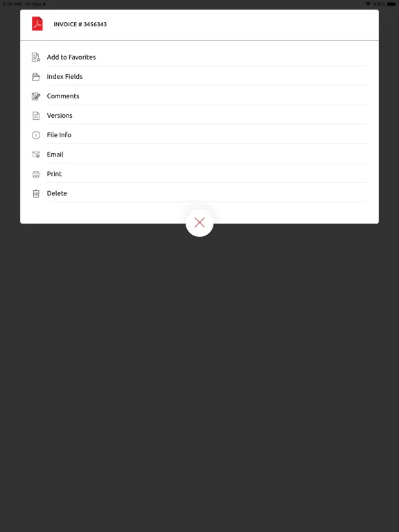 Tangkapan skrin Dokmee ECM V2 iPad 