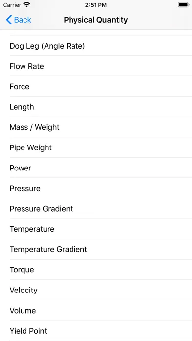 Capturas de tela do Oilfield Units Converter