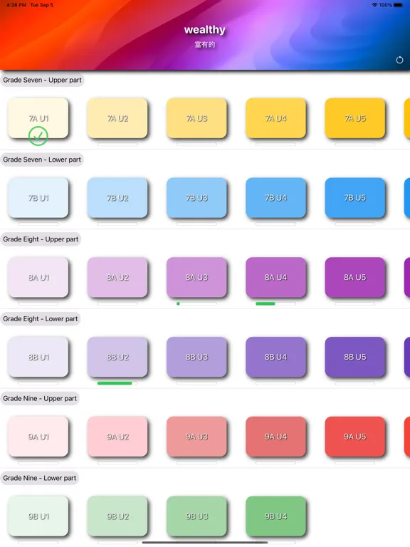 Ảnh chụp màn hình của 快单词-Brick Words for Juniors iPad 