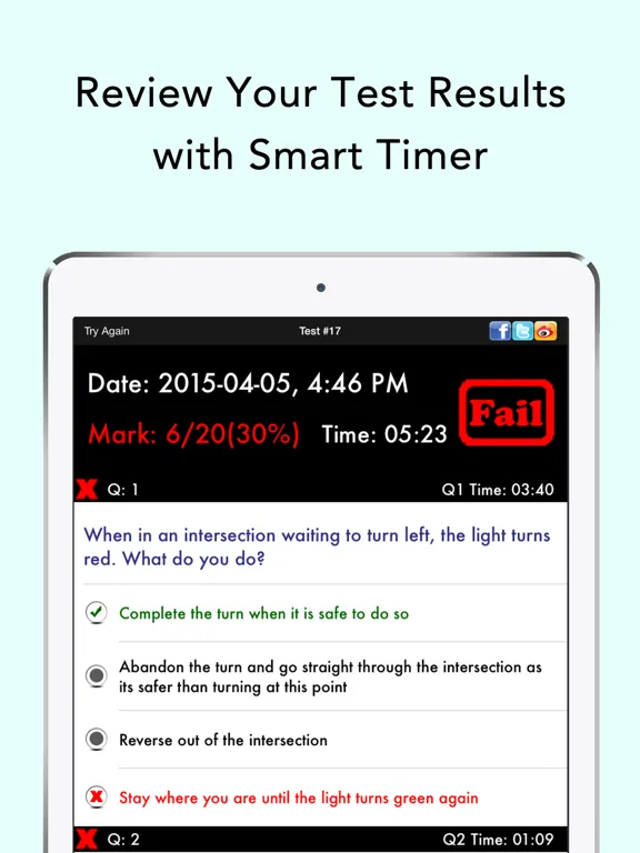 Ảnh chụp màn hình của Ontario G1 & M1 Practice Test iPad 