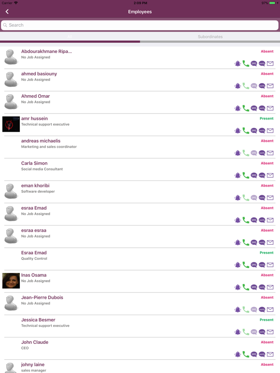 Ảnh chụp màn hình của Purple Bureau Communication iPad 