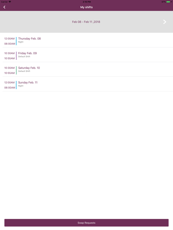 Ảnh chụp màn hình của Purple Bureau Communication iPad 
