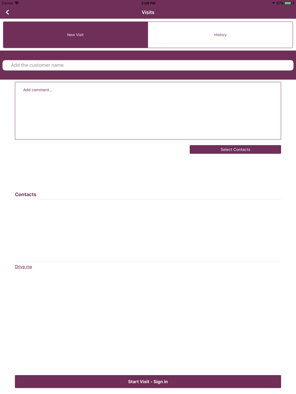 Ảnh chụp màn hình của Purple Bureau Communication iPad 