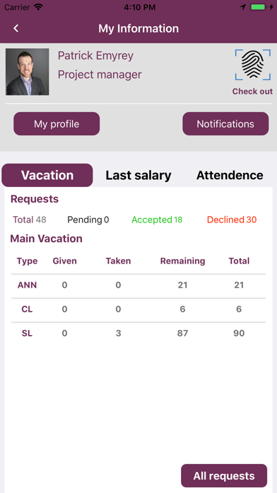 Ảnh chụp màn hình của Purple Bureau Communication