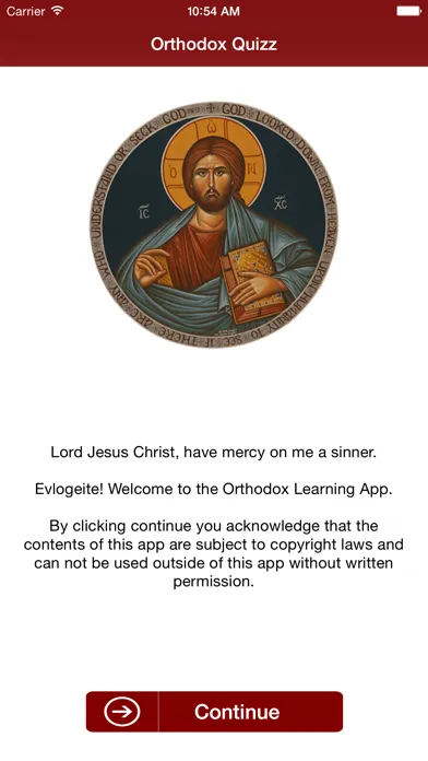 Capturas de tela do Orthodox Learning